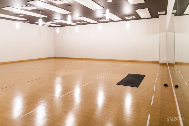  Bright and Spacious: This vibrant studio features an open layout, perfect for yoga classes, dance rehearsals, or serene filming projects. 