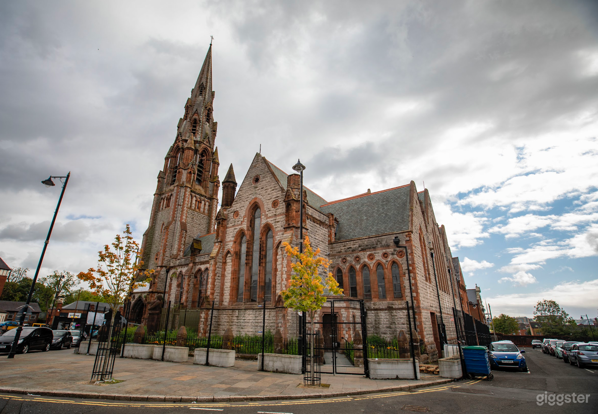 Outside Carlisle Memorial Church, photo taken from Carlisle Circus roundabout.