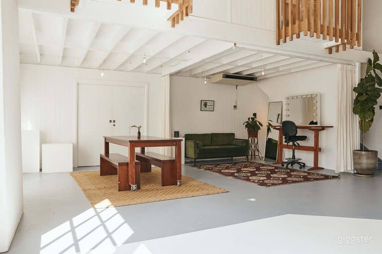  Dedicated hair and makeup area, styling space and change room. 