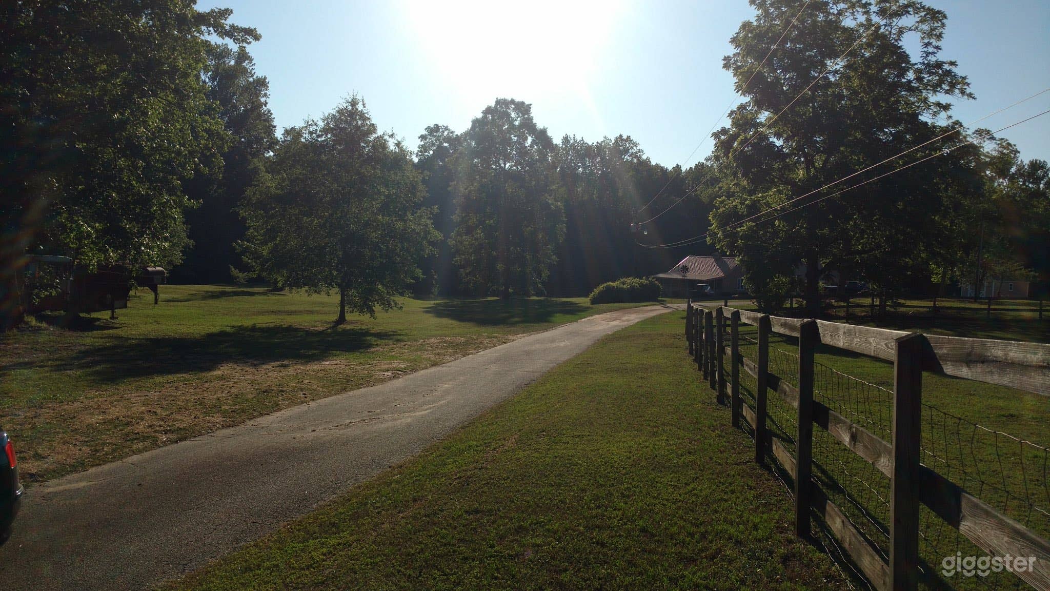 The driveway to complete restoration and serenity