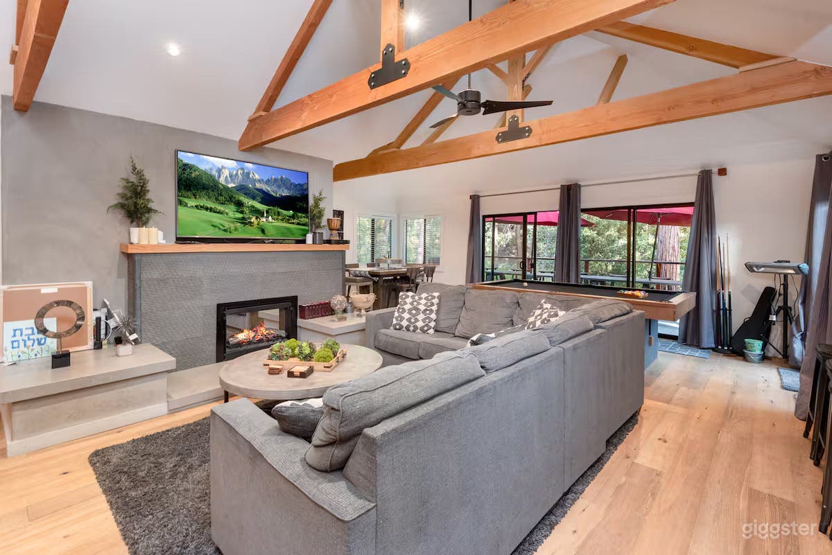 Luxury Mountain Estate: Rustic Wood, Spa & Creek Access Photo 3