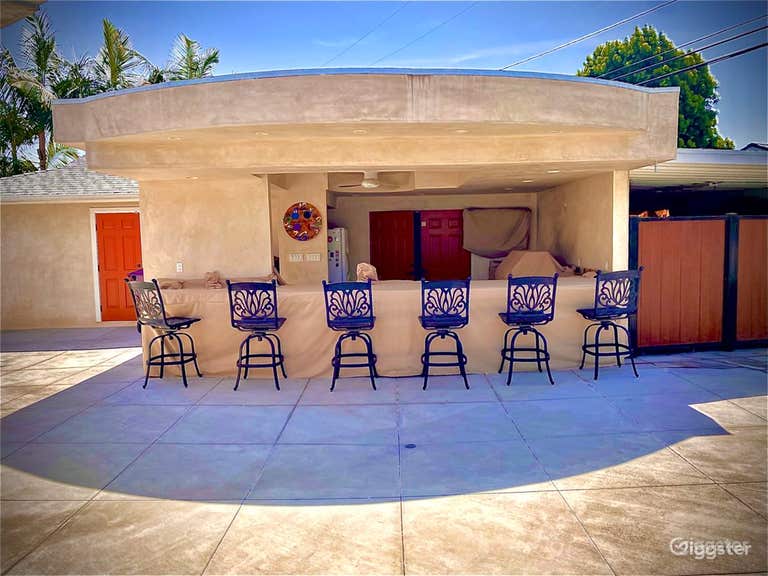  Outdoor Kitchen.  Gym inside the doors. 