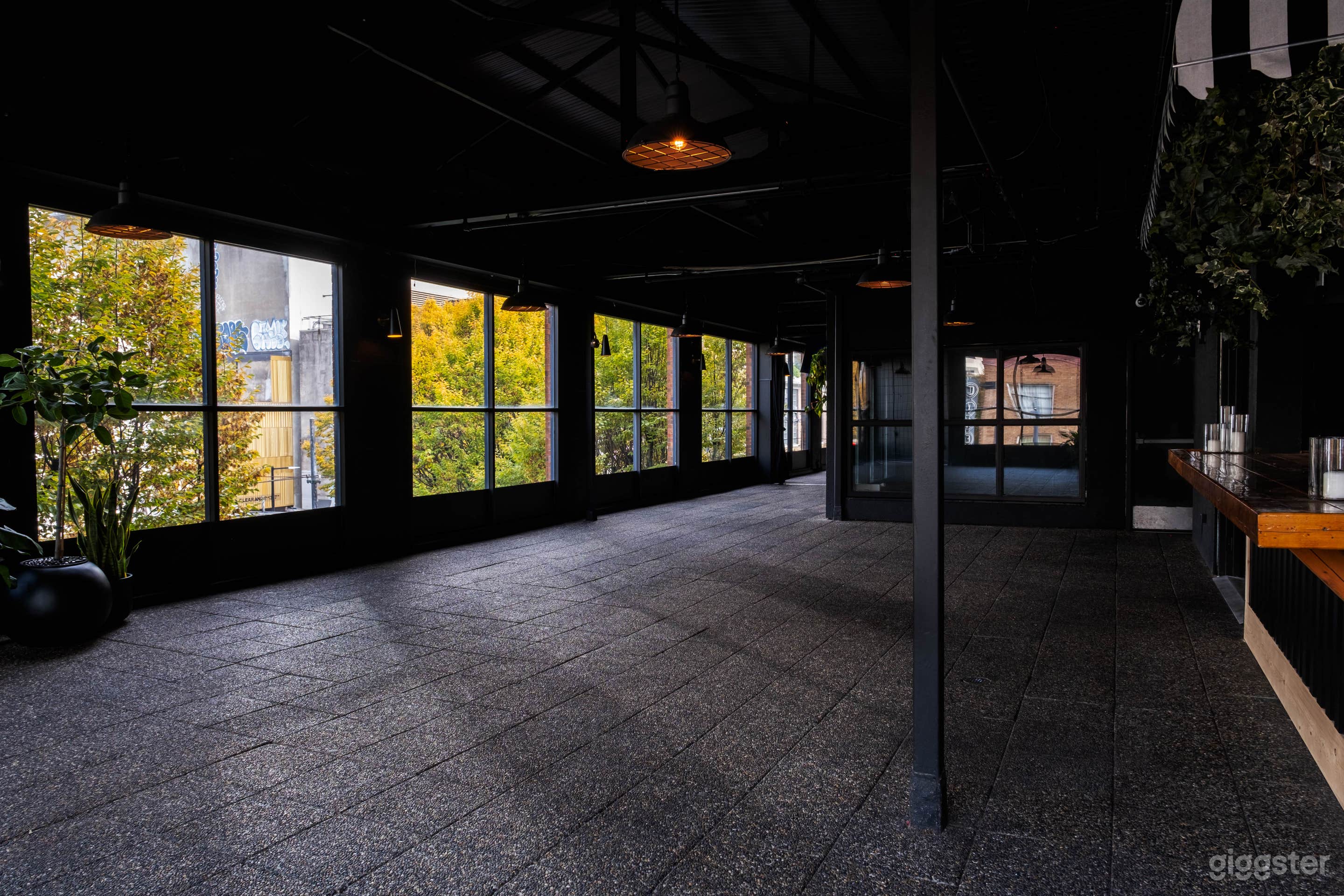 Late afternoon view, The Main Salon.