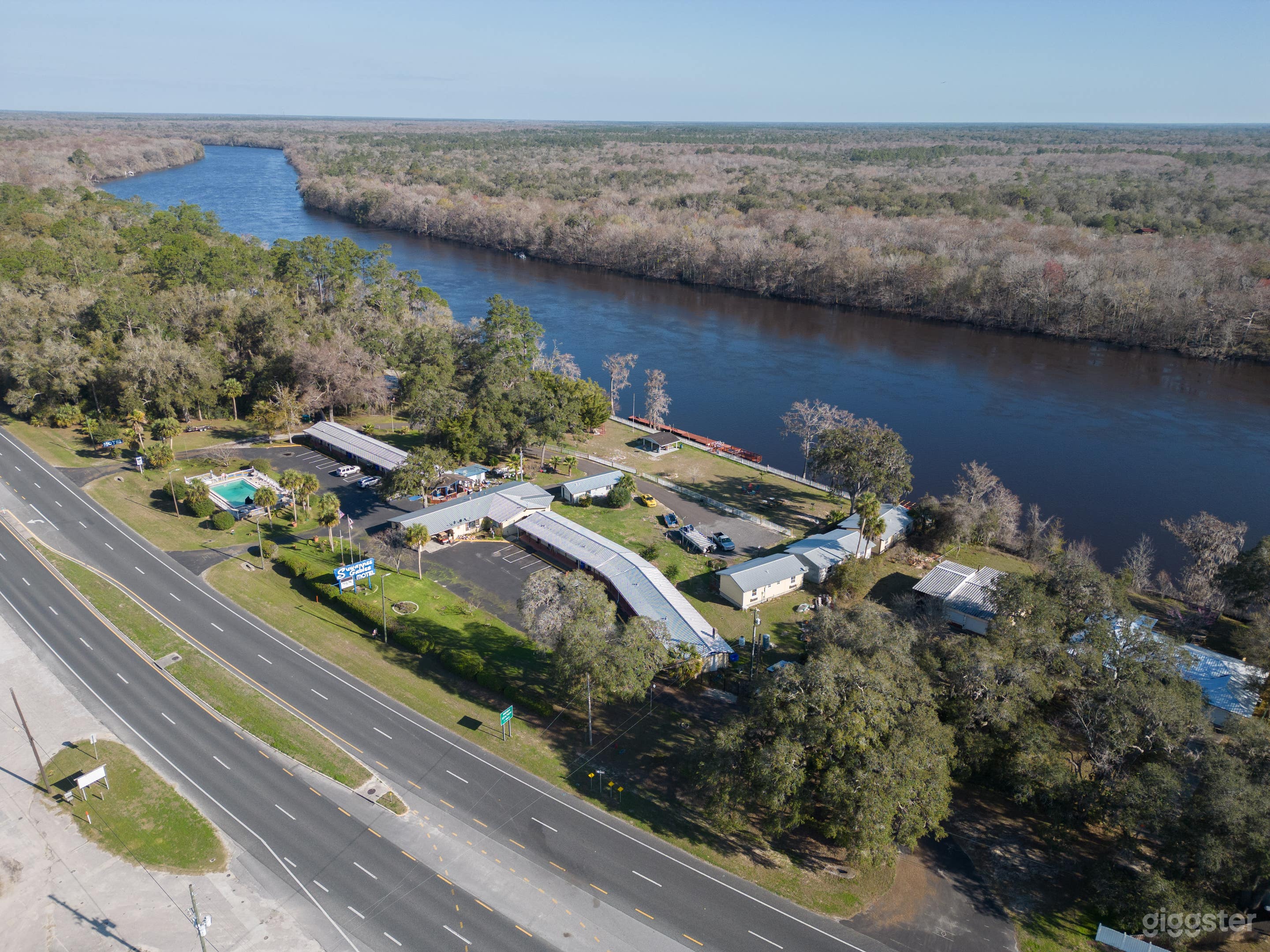 The property sits right on the Suwannee River