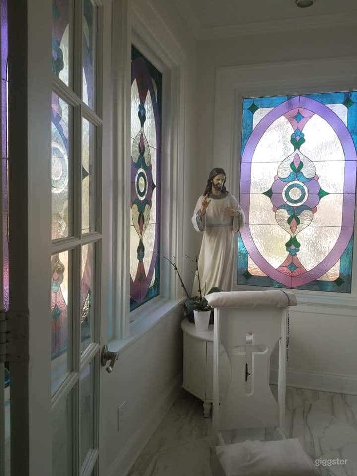  Prayer Room with cuatom Stained Glass 