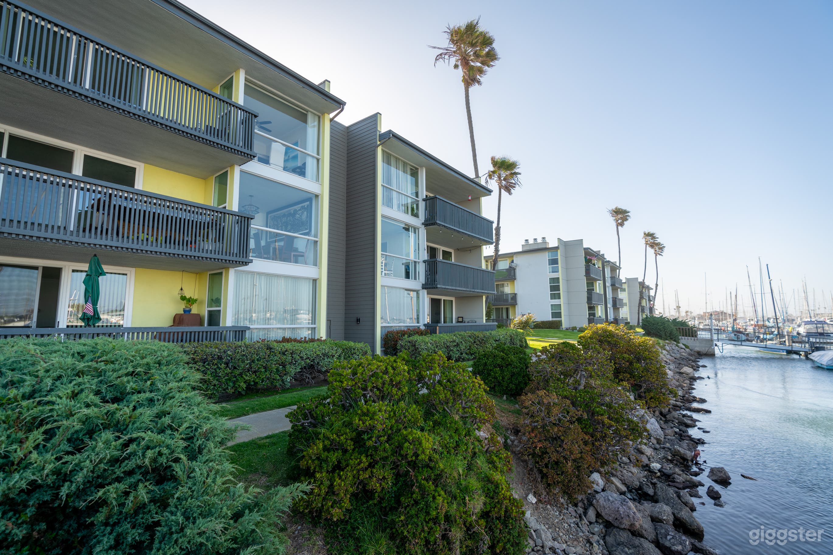 A view of the apartment community that is behind the clubhouse.