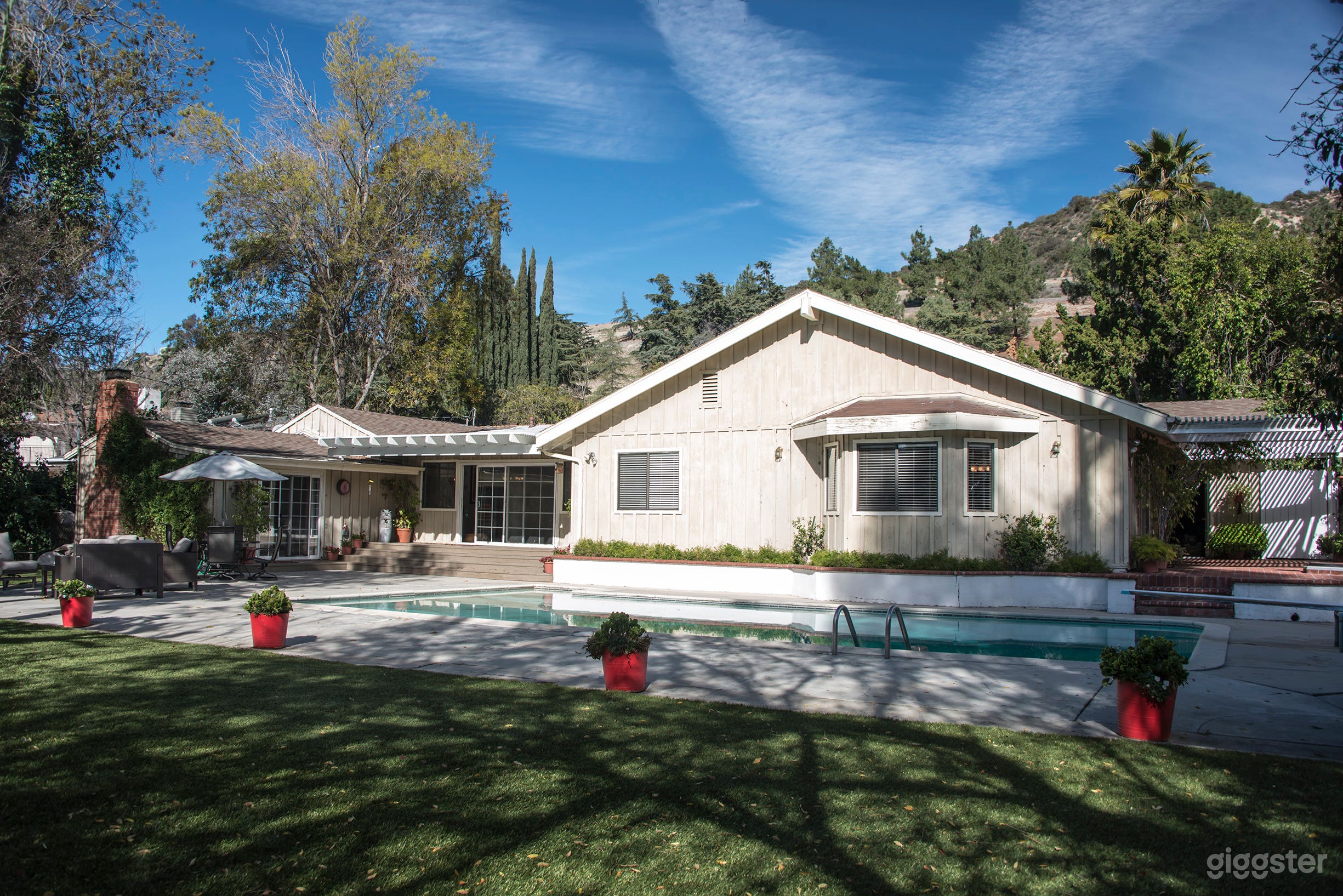 Back of house looking toward mountains.