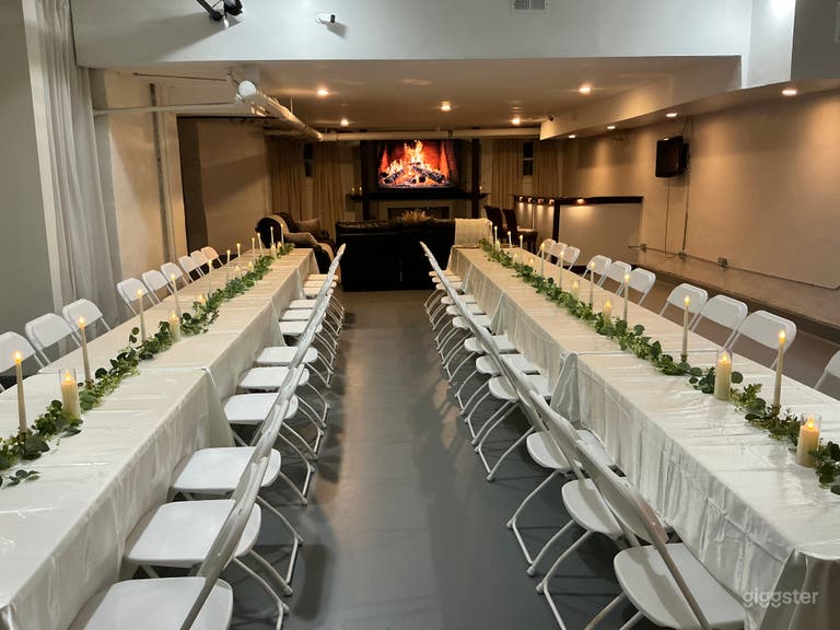  Private Fireside Lounge Event Space with Dining 