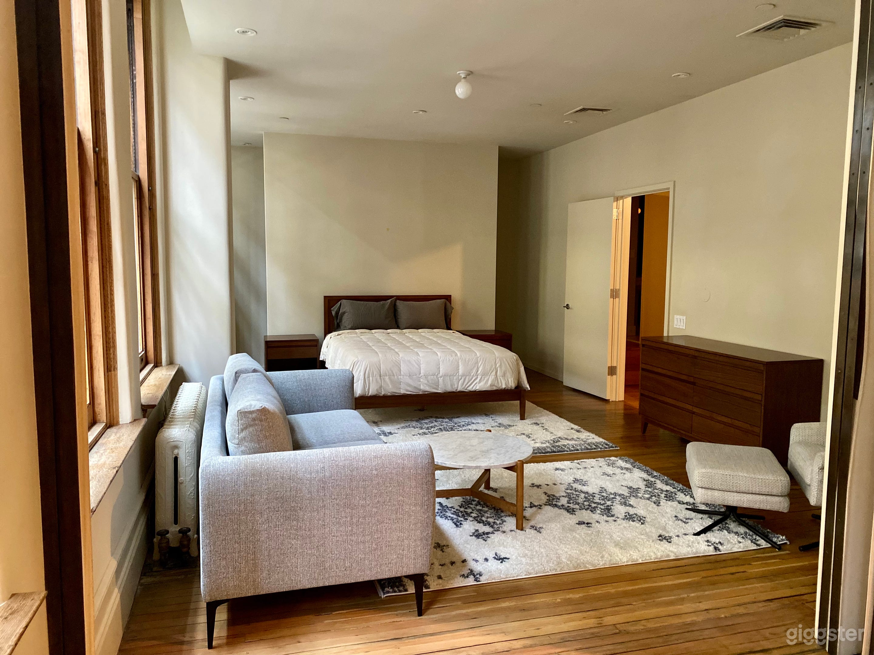 Spacious guest bedroom