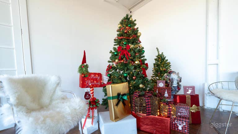  Studio with Brick corner and Christmas Tree 