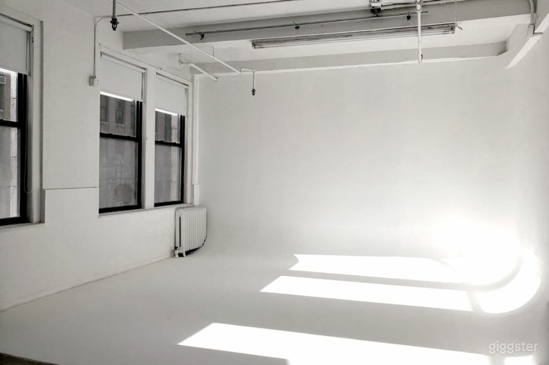 Studio A - one corner cyc wall with a daylight option