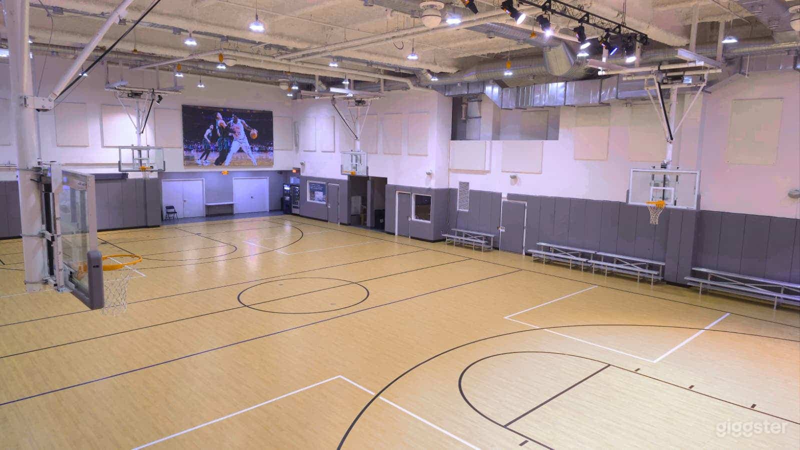 NBA Sized Basketball Court Photo 1