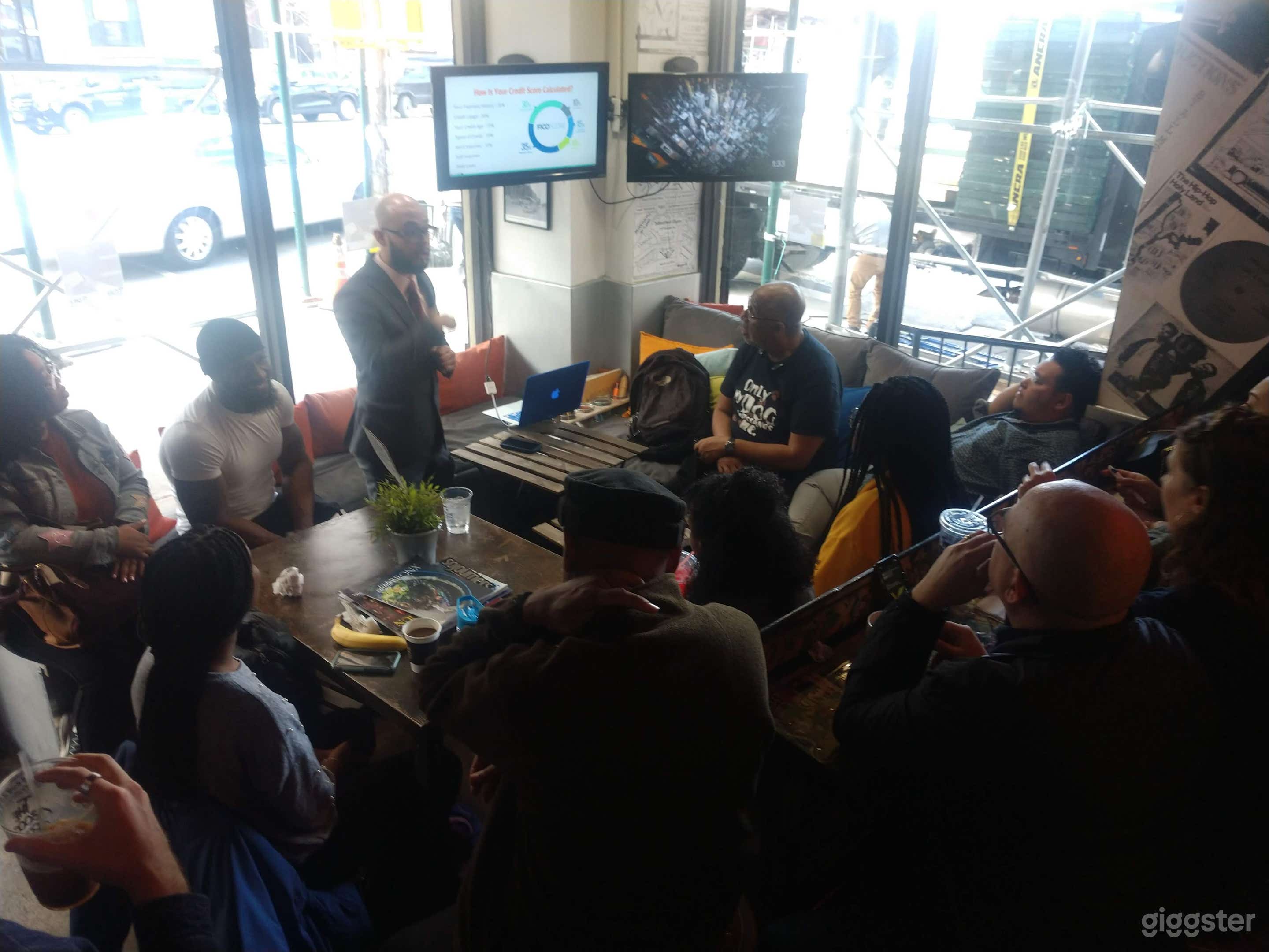 A great place to gather and focus without feeling to formal