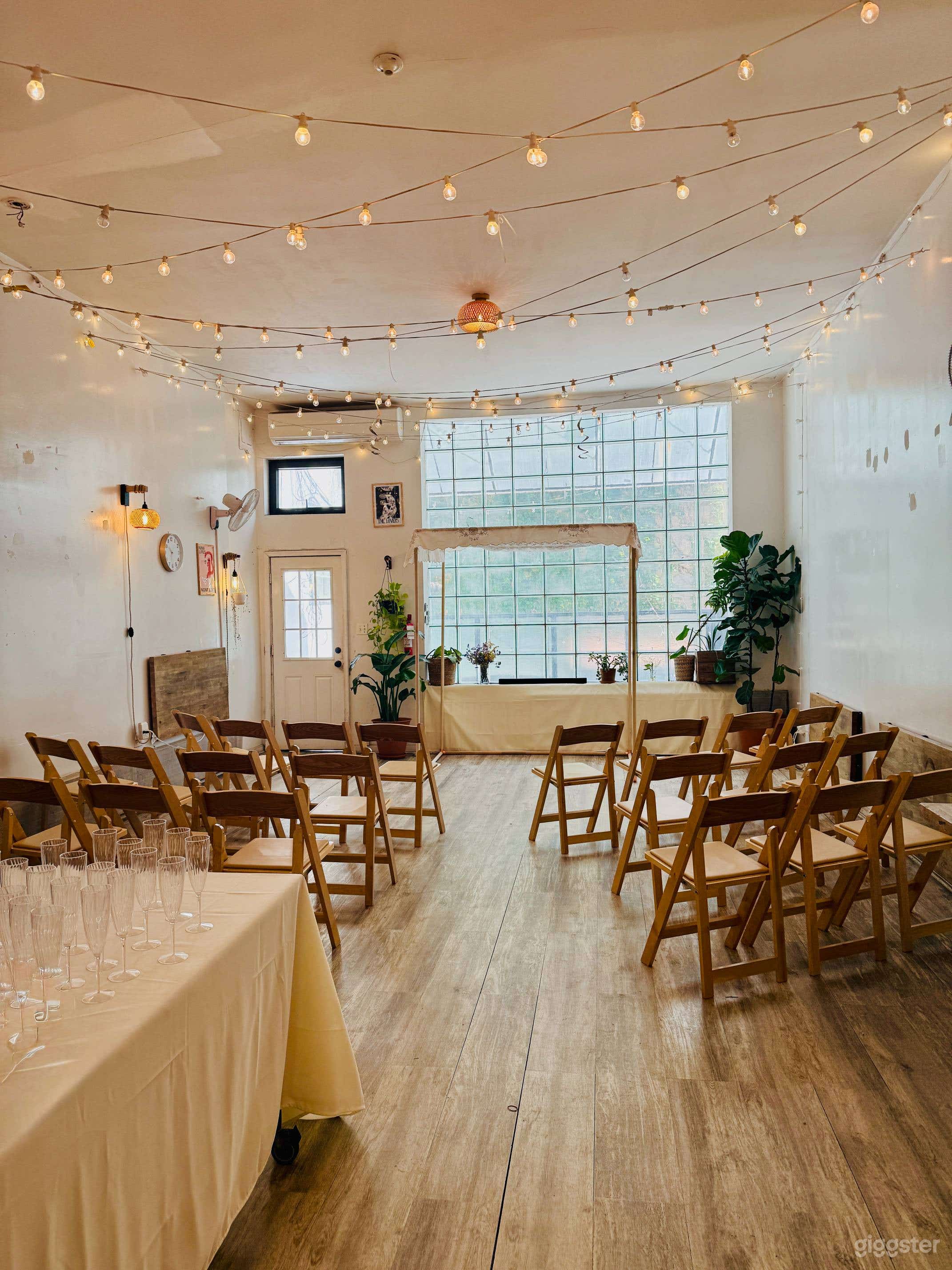 Sunlit Brooklyn Event Space with Backyard & Natural Wood Photo 4