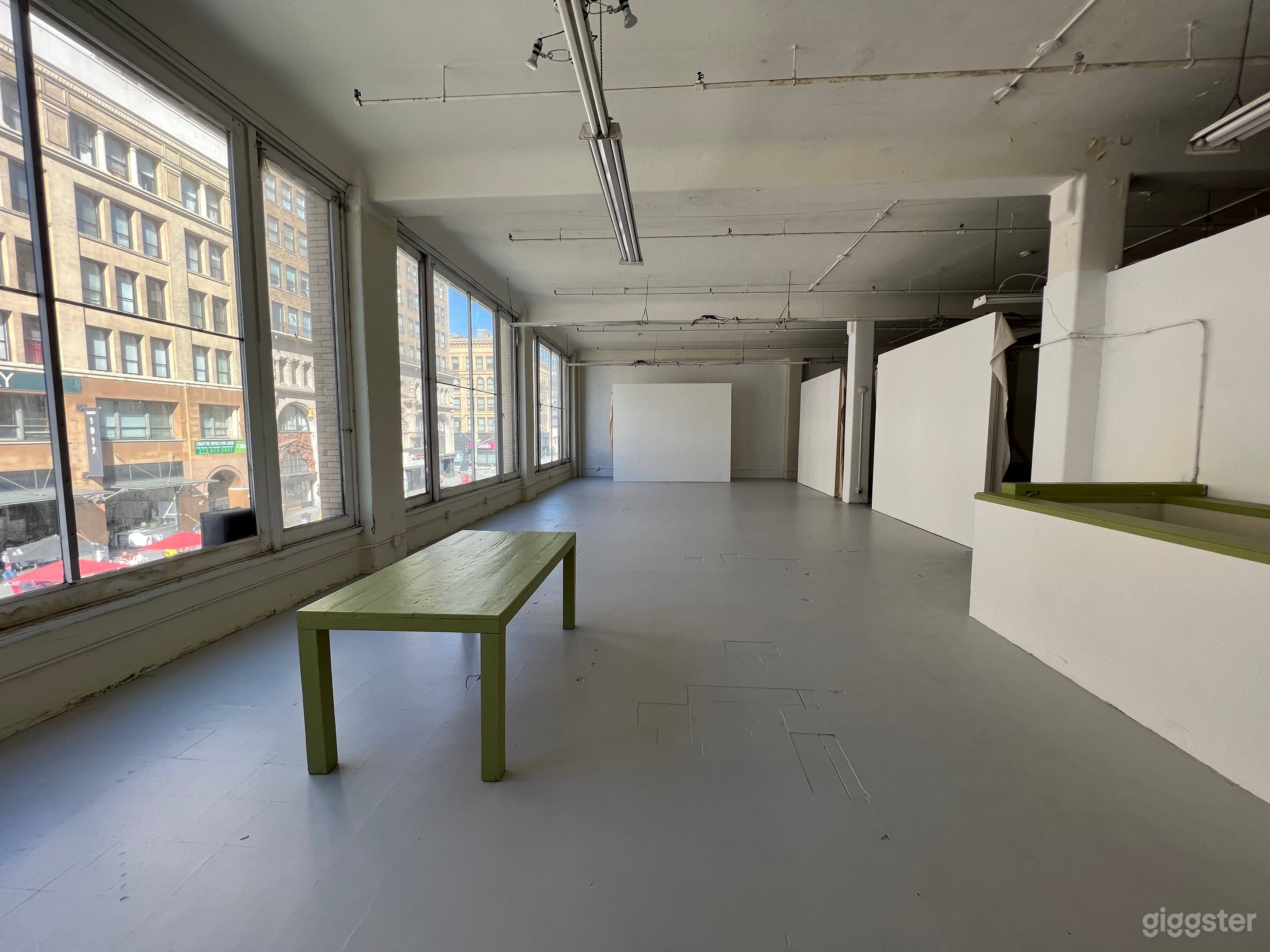 Studio view facing North. 