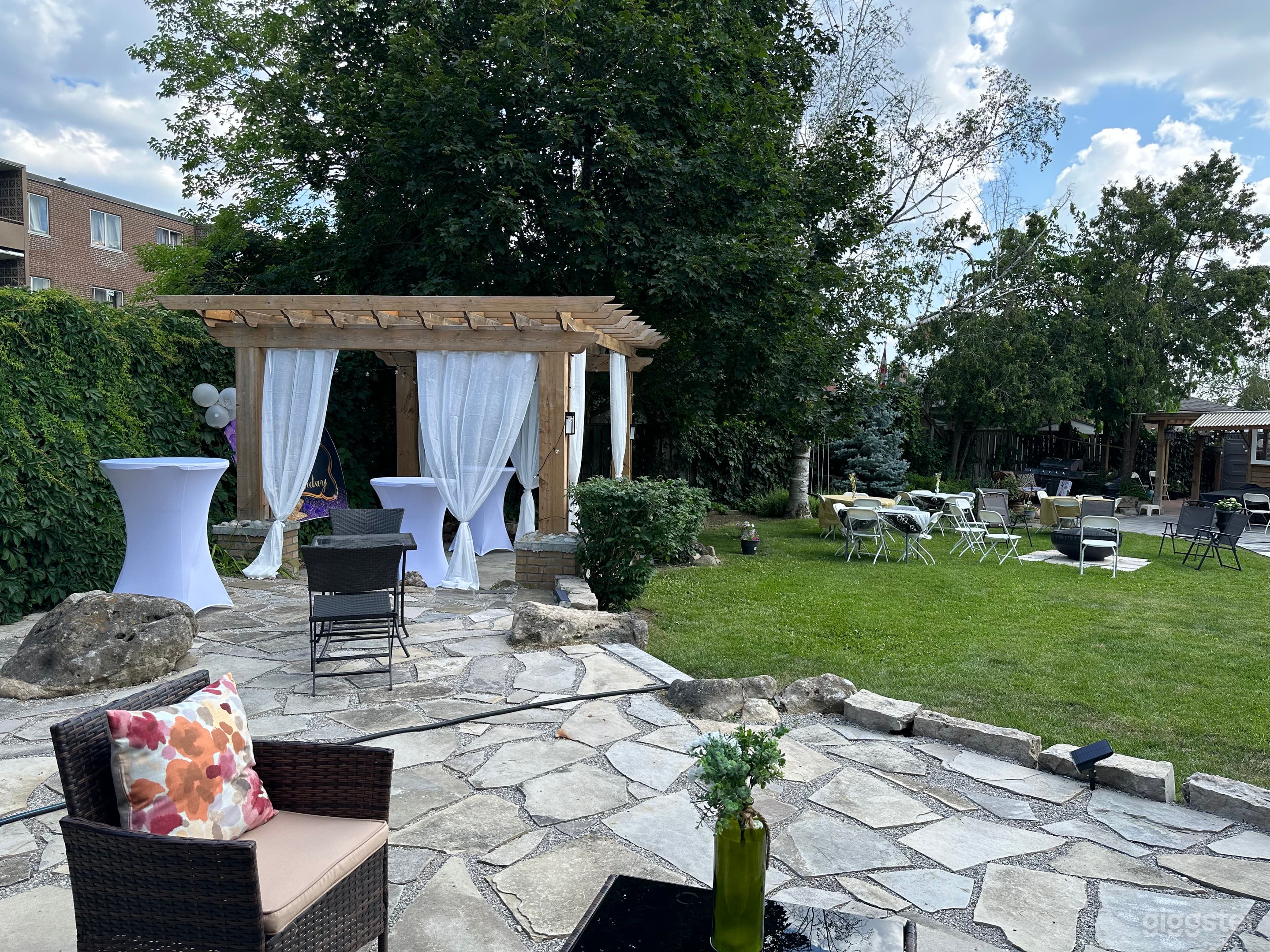 Gazebo decorated for an event