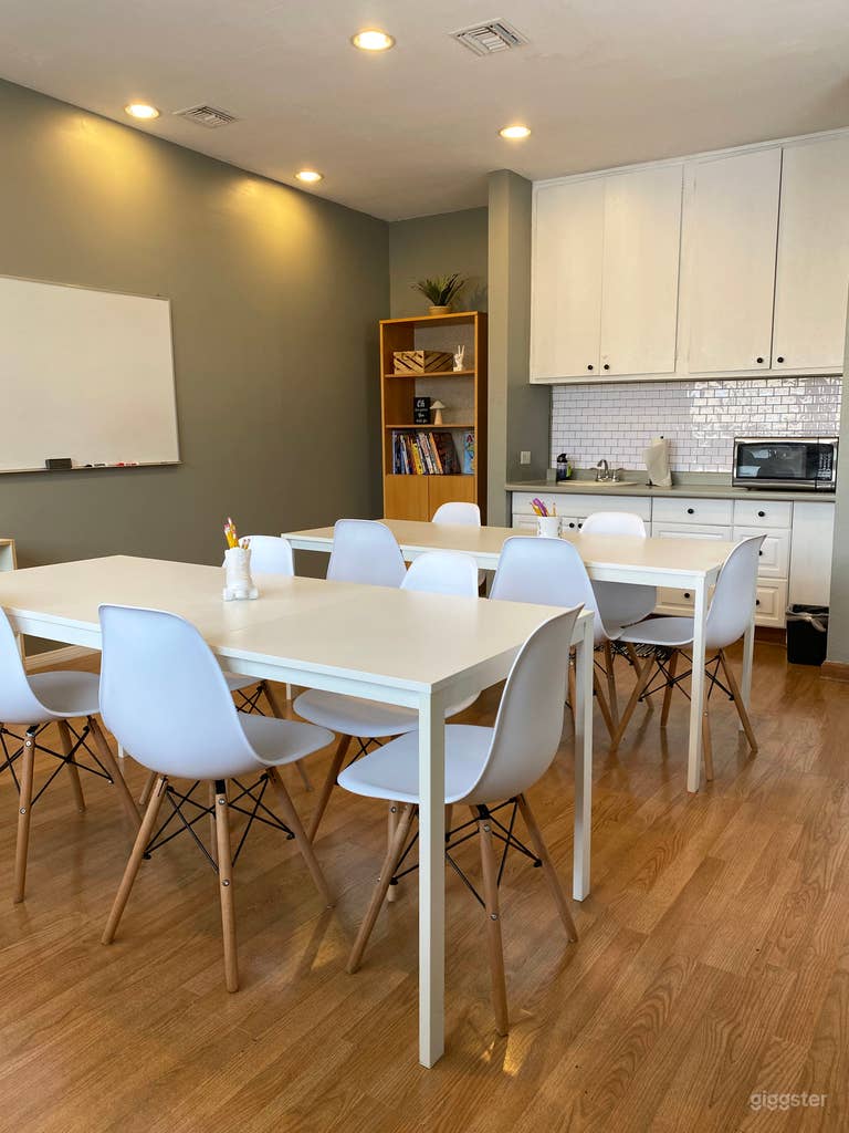  Classroom / Creative Office Space, Room 2 view with sink and whiteboard 