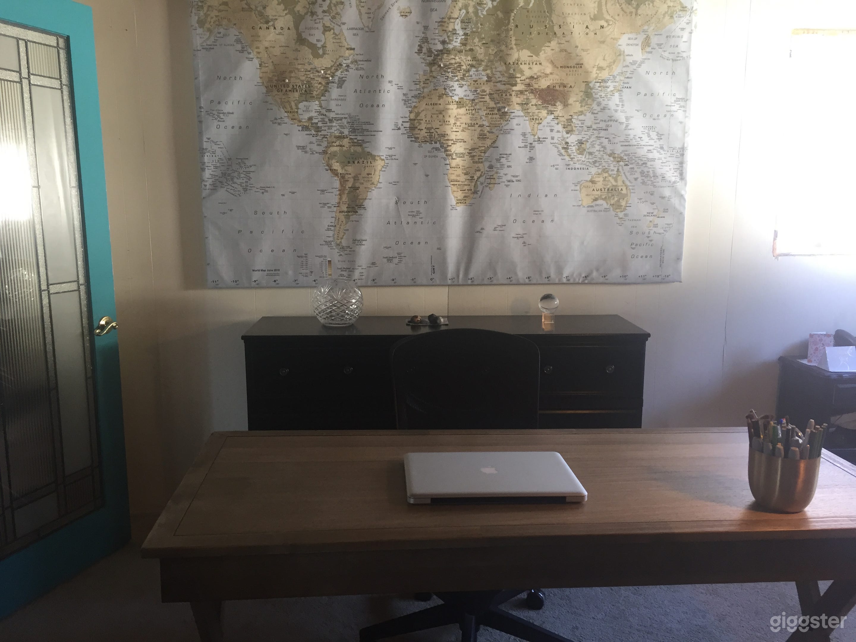 Clean office for writing and working.