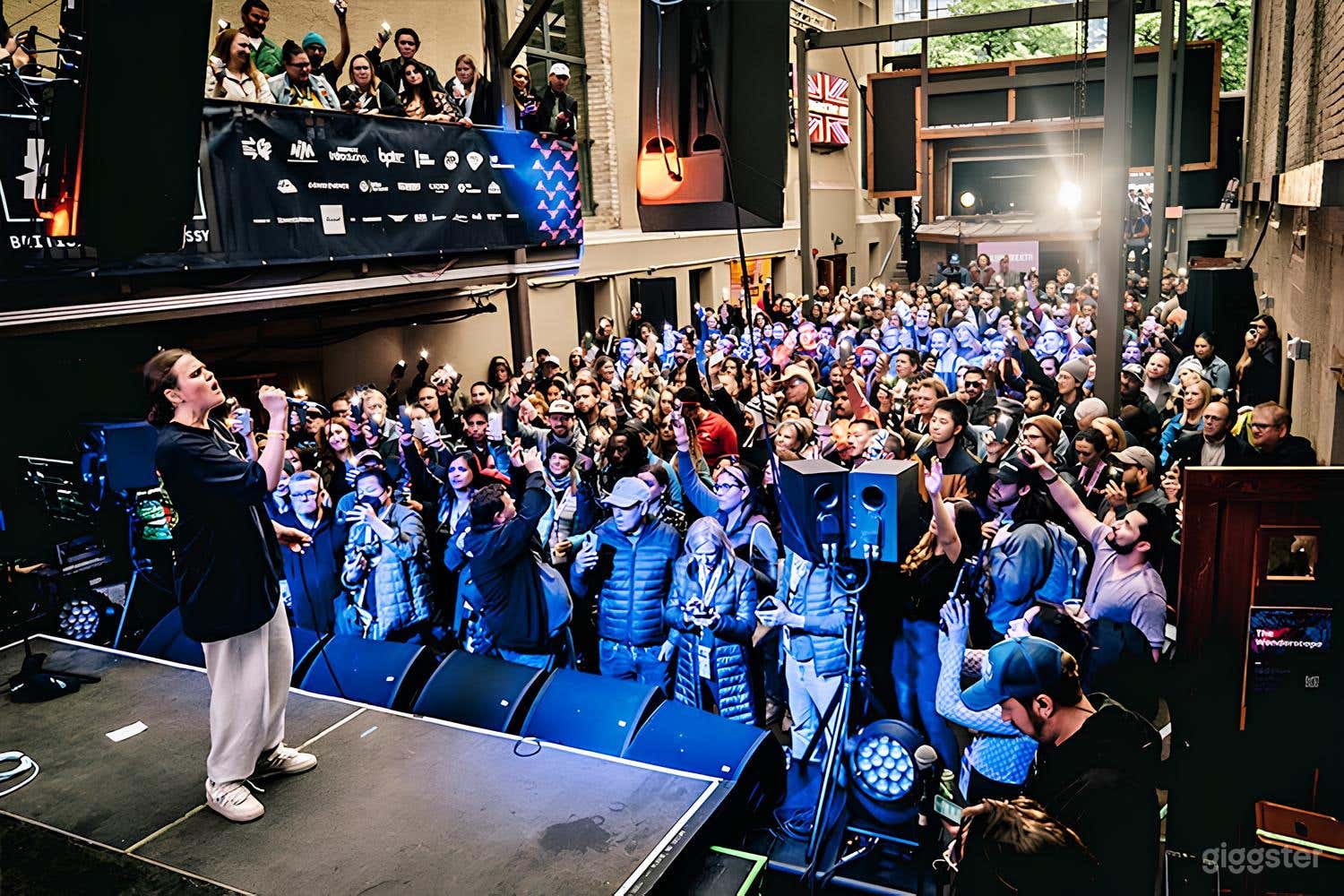 Brick-Walled Musical Venue with Rooftop &amp; VIP Skybox Photo 1