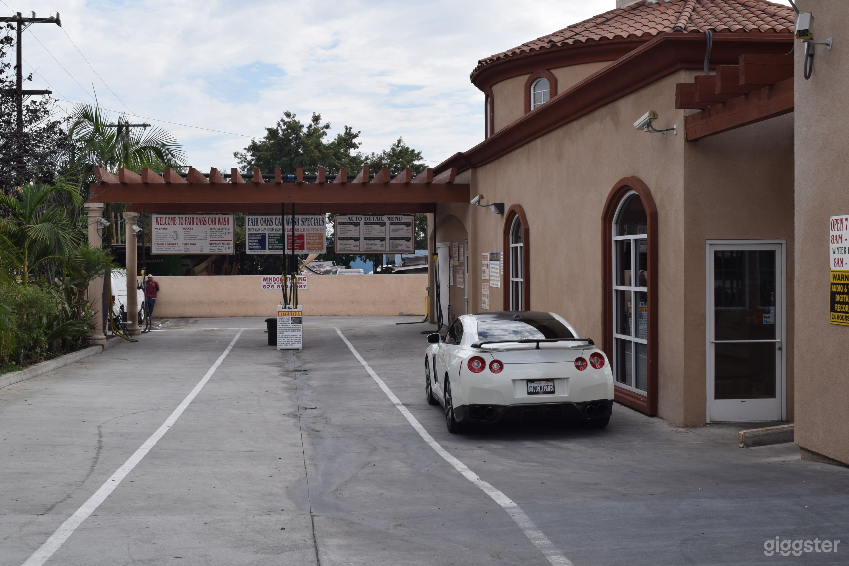 Full service car wash entrance