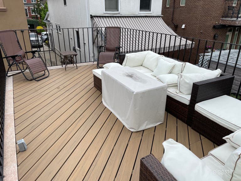  Patio urbain dans le jardin arrière 