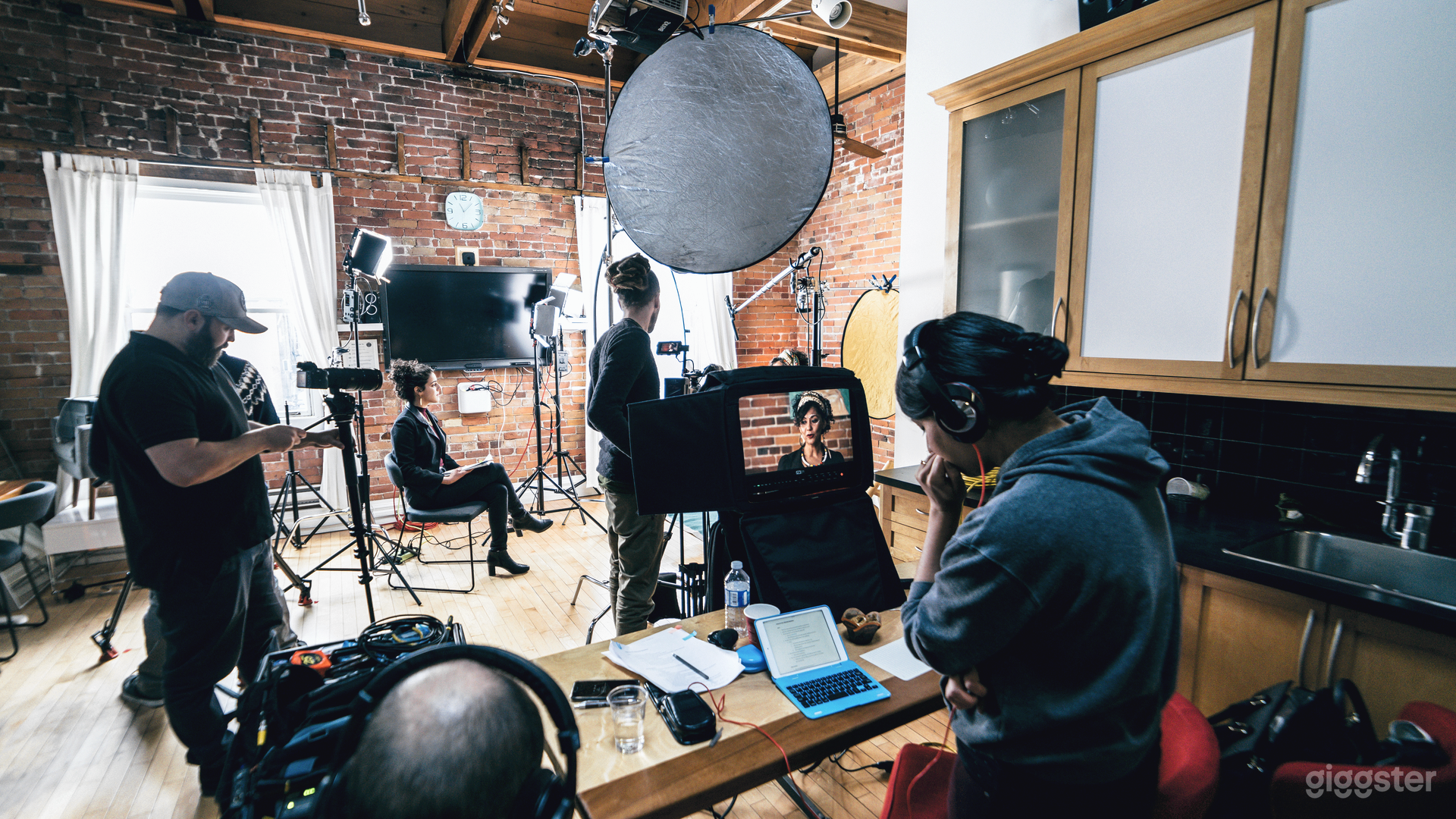 Room setup for production shoot