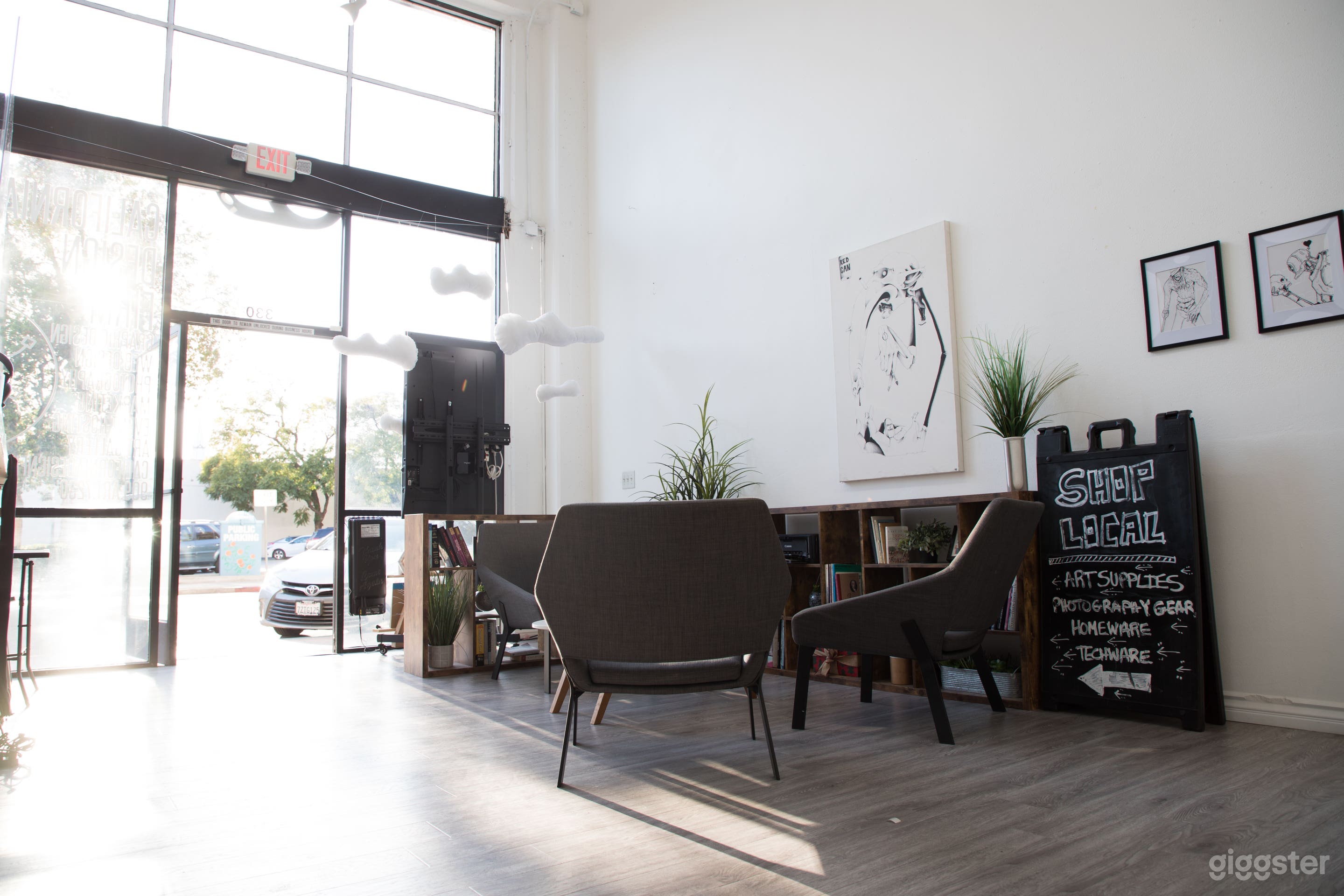 Choose to use the three chairs, coffee table, and bookshelves or remove them from the premises. 