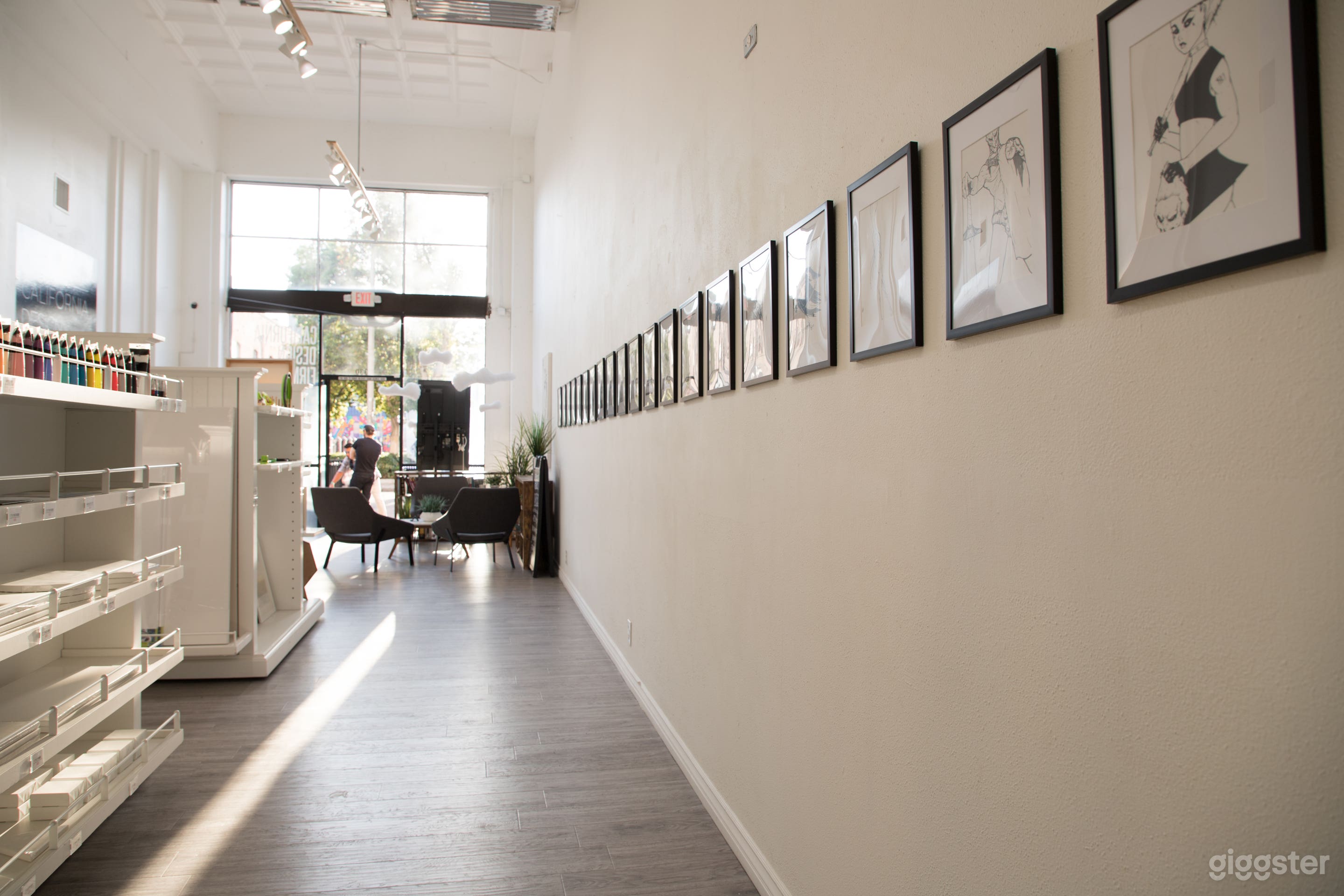 Large 60' gallery wall.