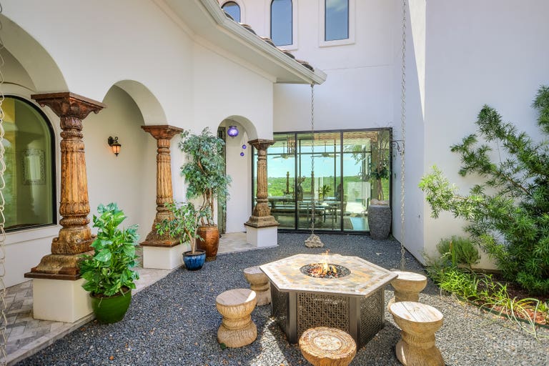  Courtyard view with firepit 