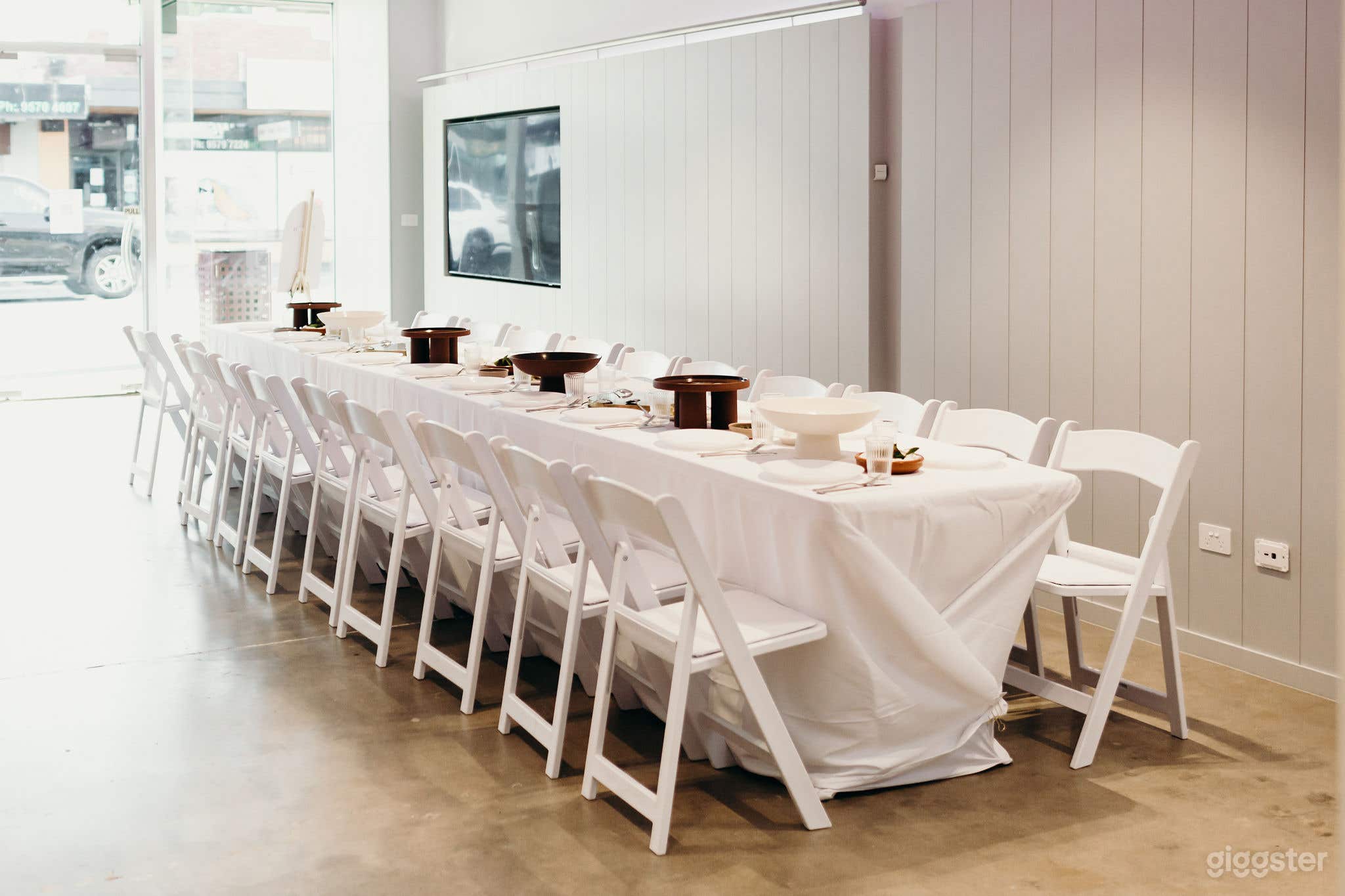 Private dining setup