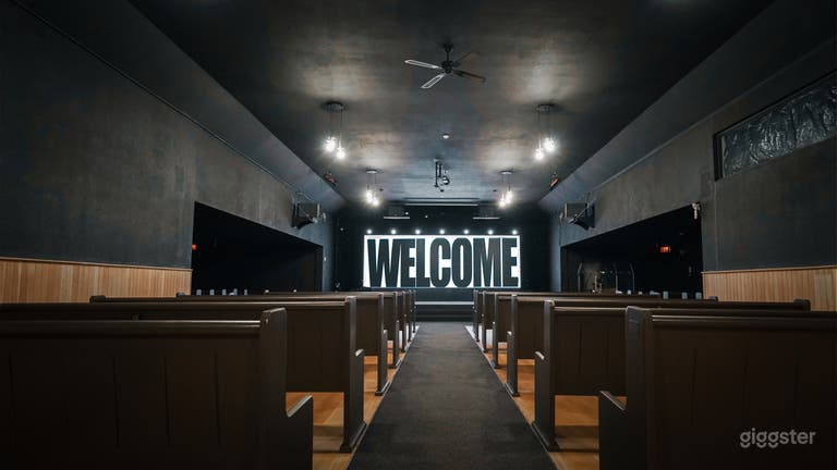  Modern Chapel-Style Event Hall with Stage & Seating 