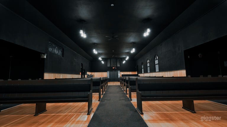  Modern Chapel-Style Event Hall with Stage & Seating 