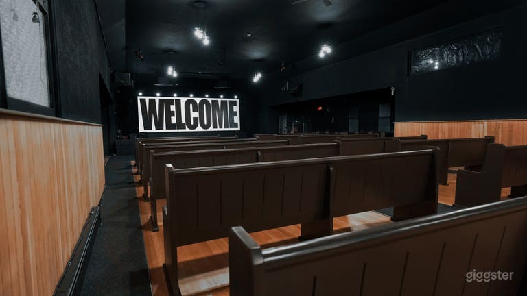  Modern Chapel-Style Event Hall with Stage & Seating 
