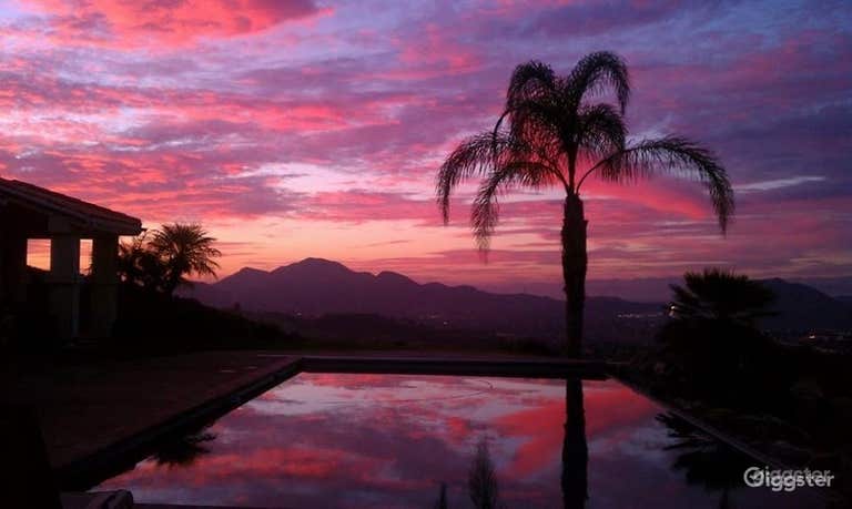  Elegant Pool in a Mediterranean Home perched atop a hill  