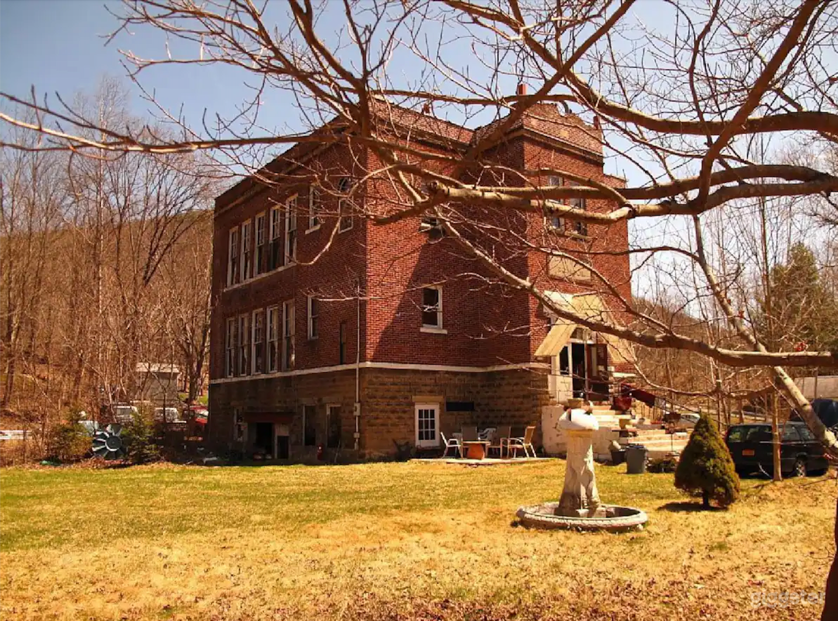 Exterior in late fall 