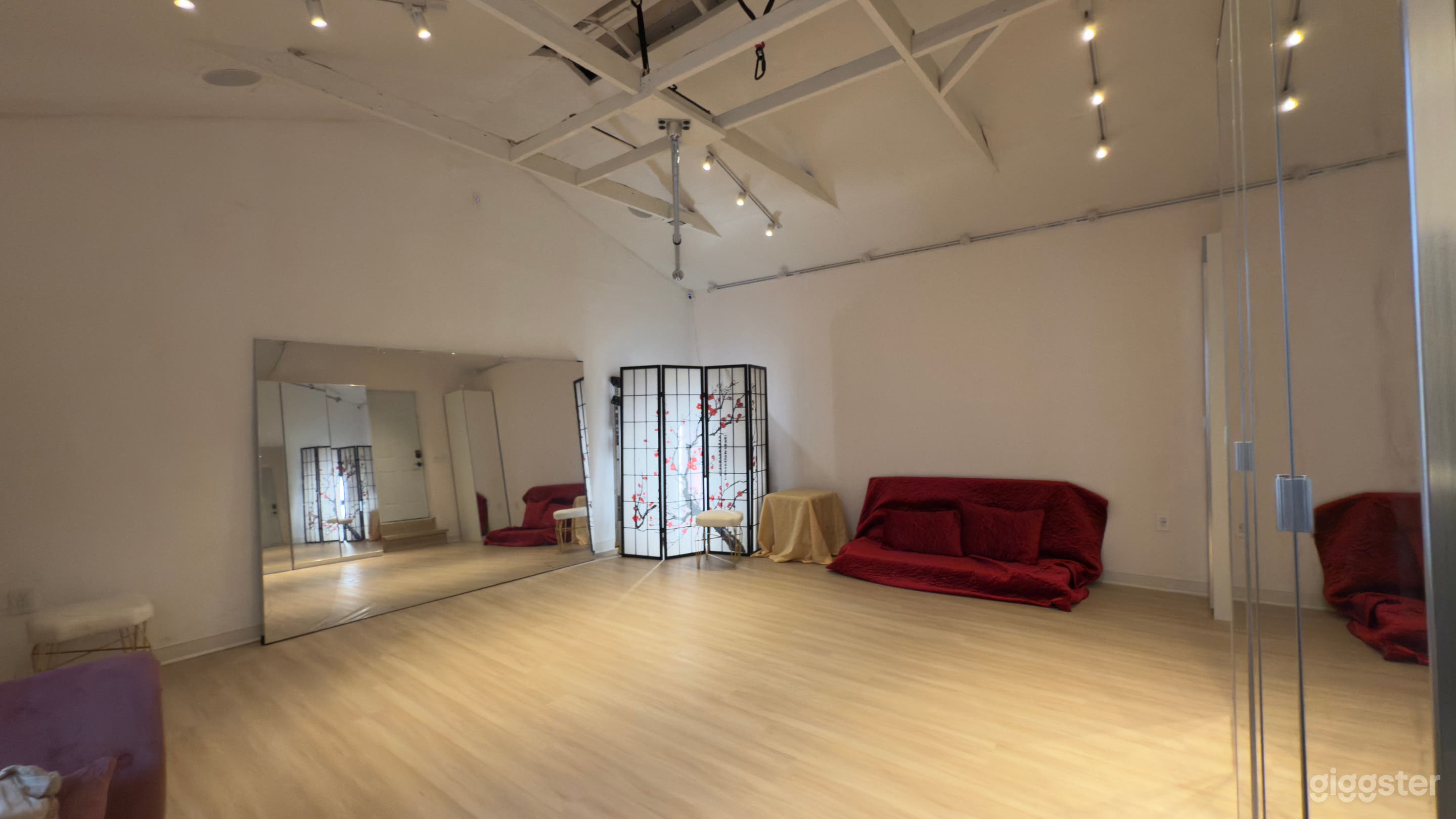 Large Glassless Mirror can be moved around or moved easily out of the room