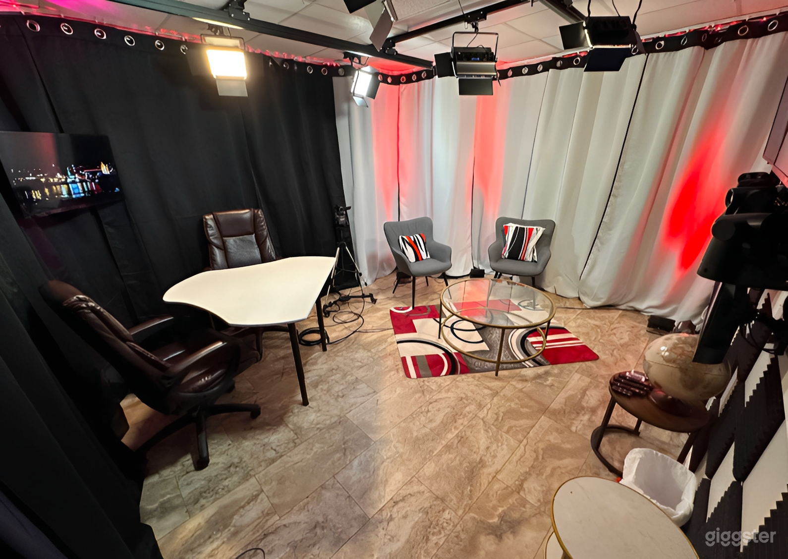 Modern Podcast Studio Setup Photo 1