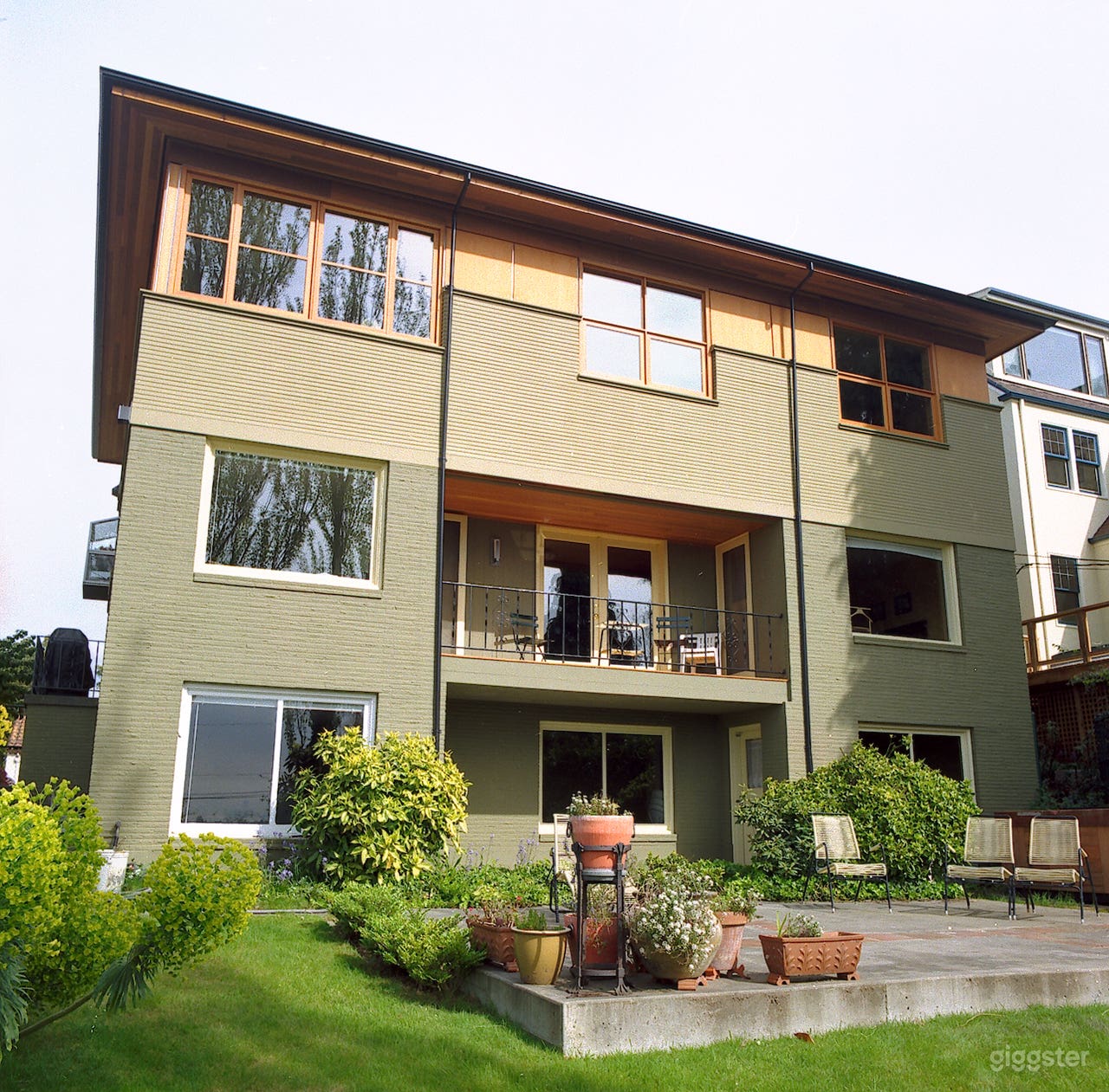 Western exposure of home from private back yard