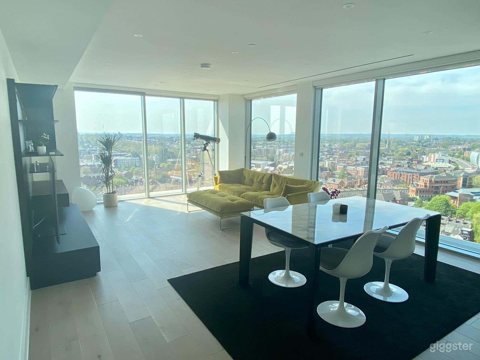 Open plan living &amp; dining area with stunning views