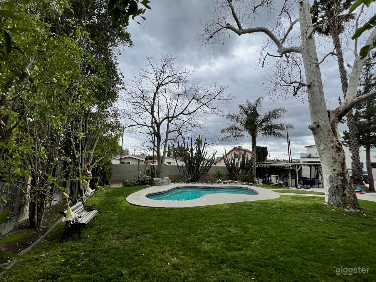Nice pool in a Large secluded backyard with firepit Photo 2