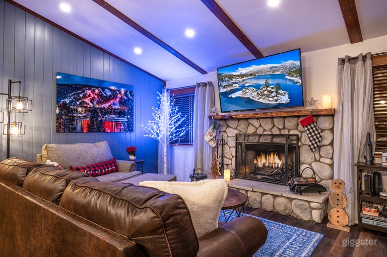  We tried to set the scene for a warm, cozy living room even though it was 30º outside.  