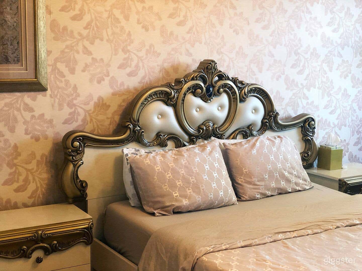 Bedroom #1: Master bedroom with a dresser, mirrored closet, and a desk
