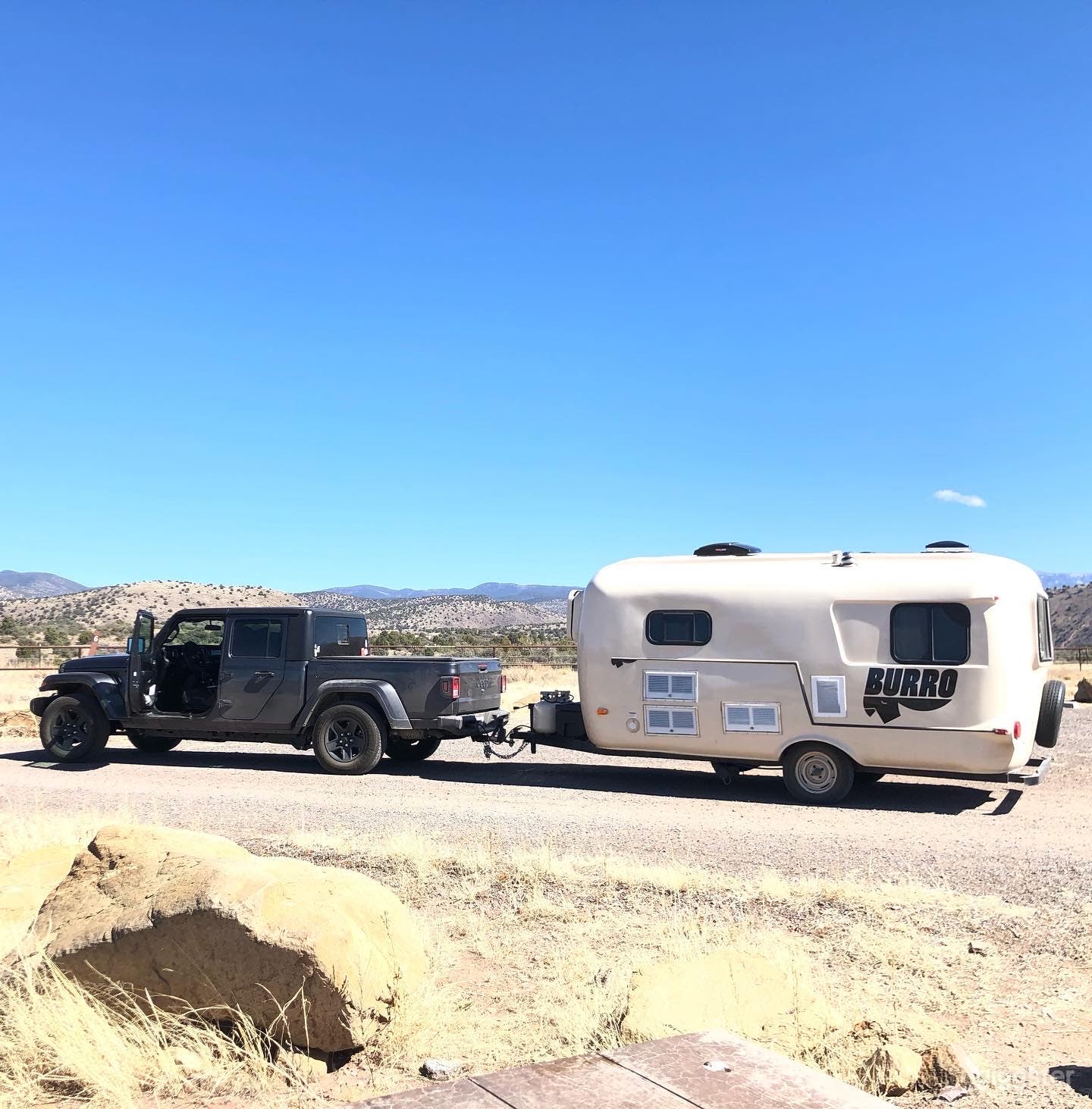 Optional Jeep Gladiator to pull the trailer to the location.