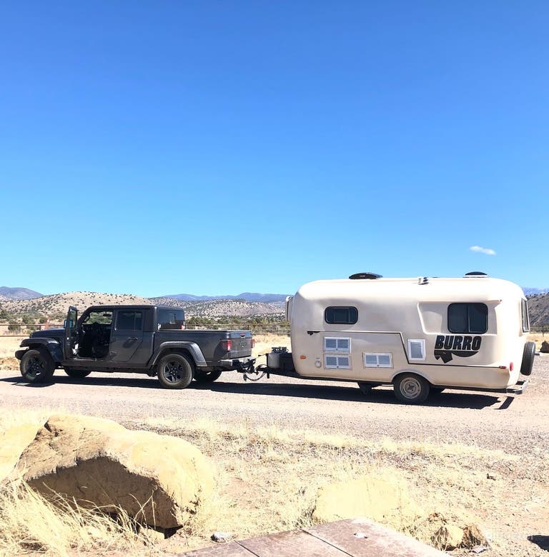  Optional Jeep Gladiator to pull the trailer to the location. 