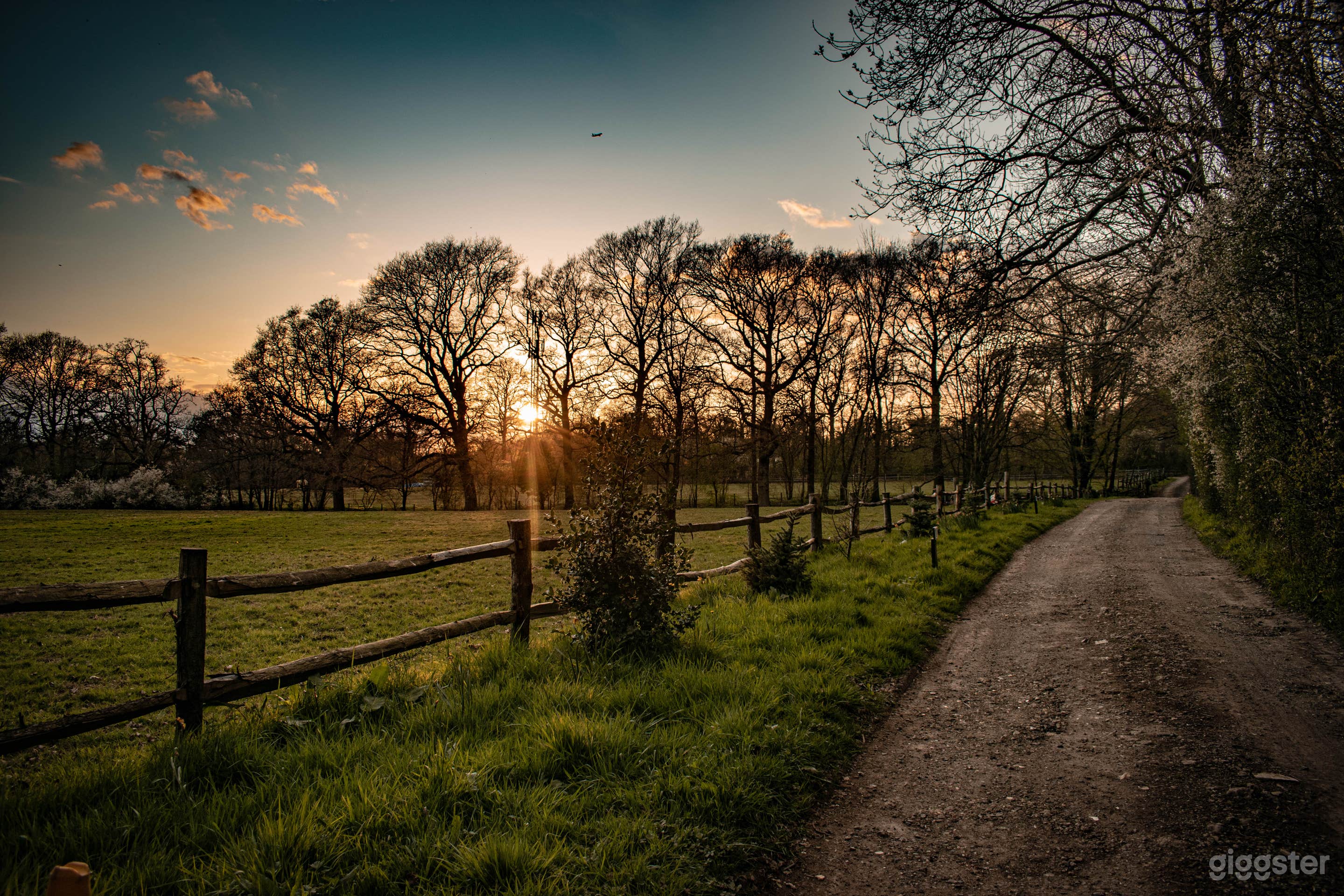 Part of driveway and fields 