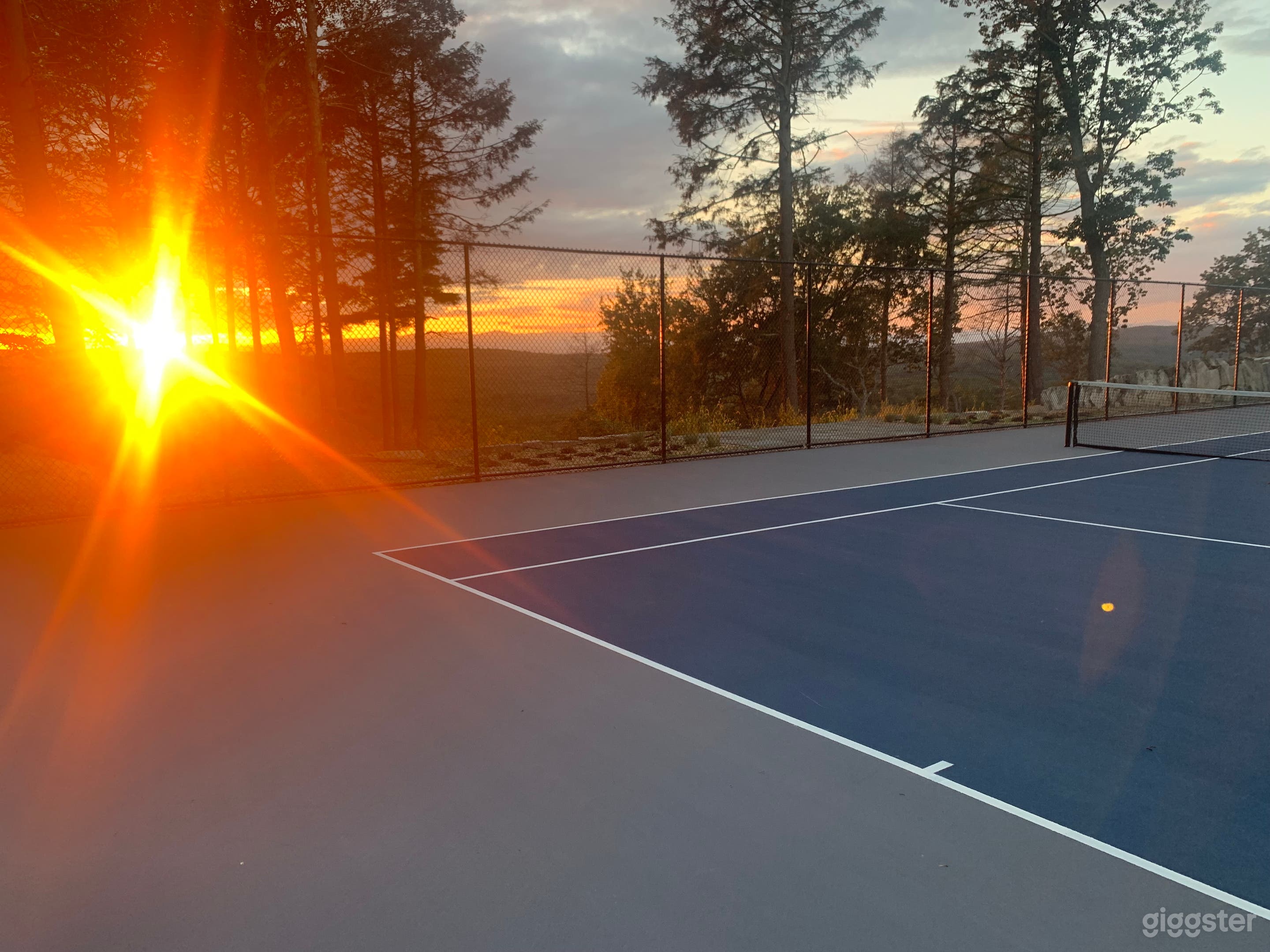 Looking west during sunset