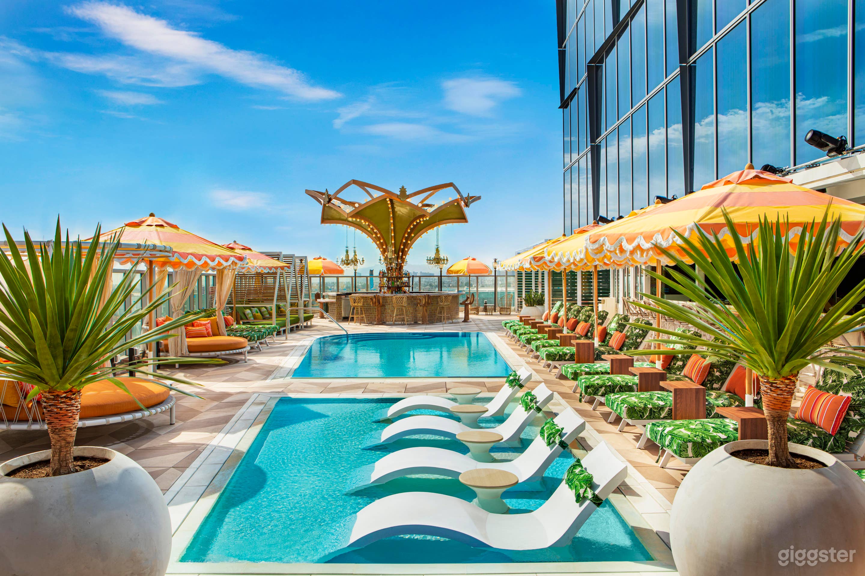 Copacabana inspired Rooftop Pool and Chandelier Bar Photo 2