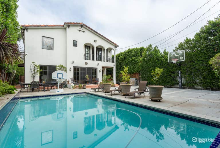  Panoramic Pool Area with Basketball Court 