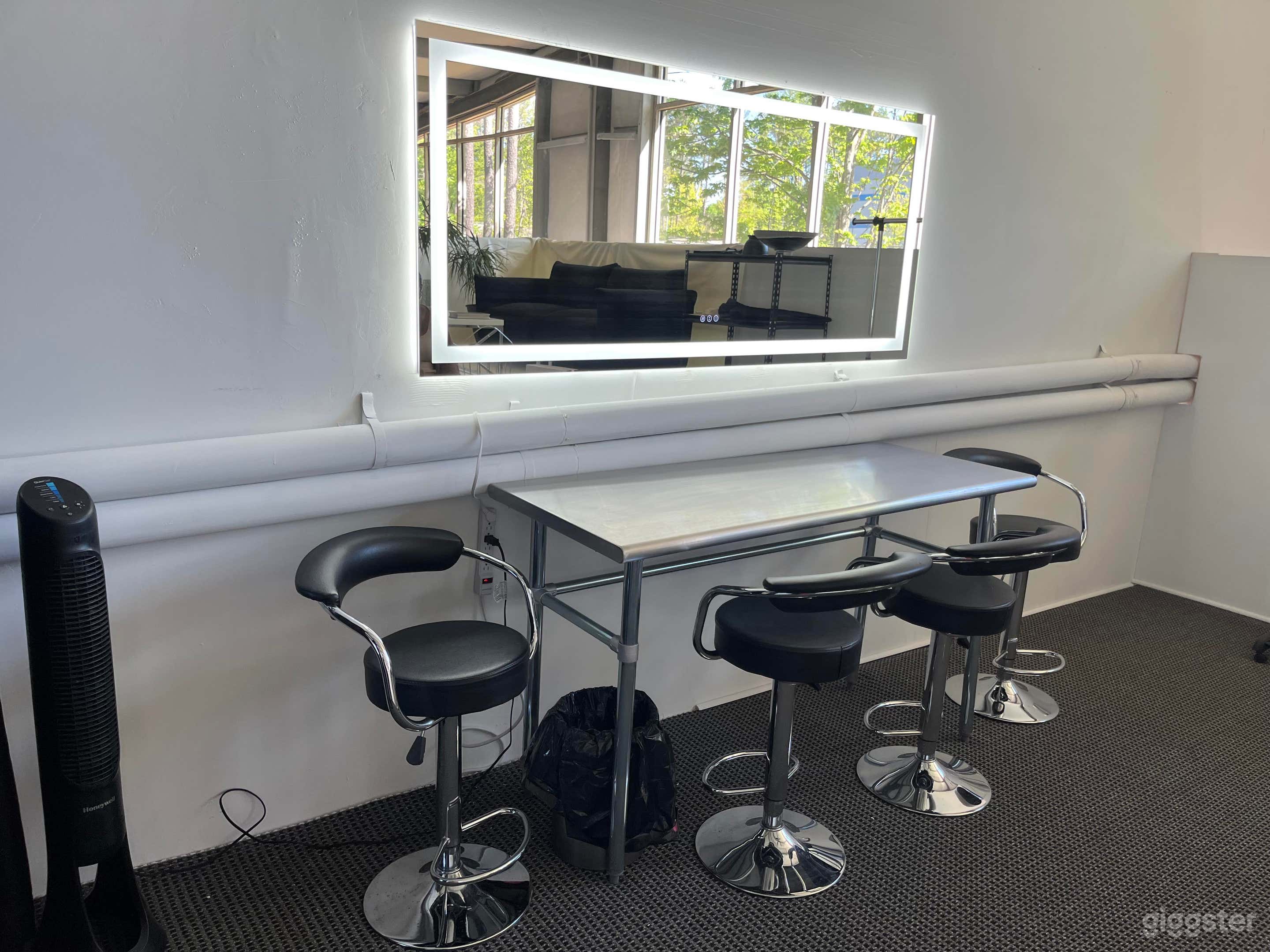 Photography Hair and Makeup Area