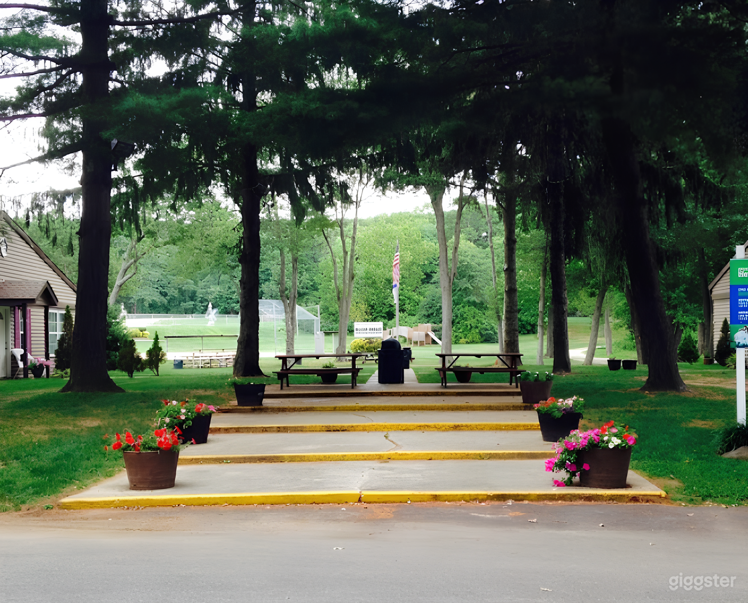 Rustic campground ambiance
